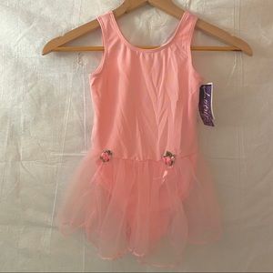Girl Size 8/10 Pink Ballet Unitard w flower NWT